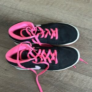 Black and Pink Nike Air Jordans